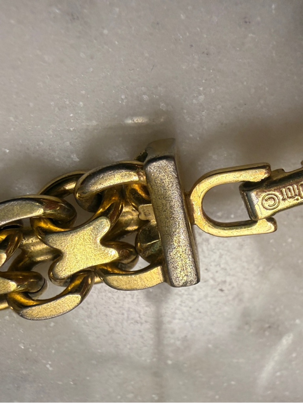 Christian Dior Gold Link Chain Bracelet (10-12K Gold) - Picture 6 of 6